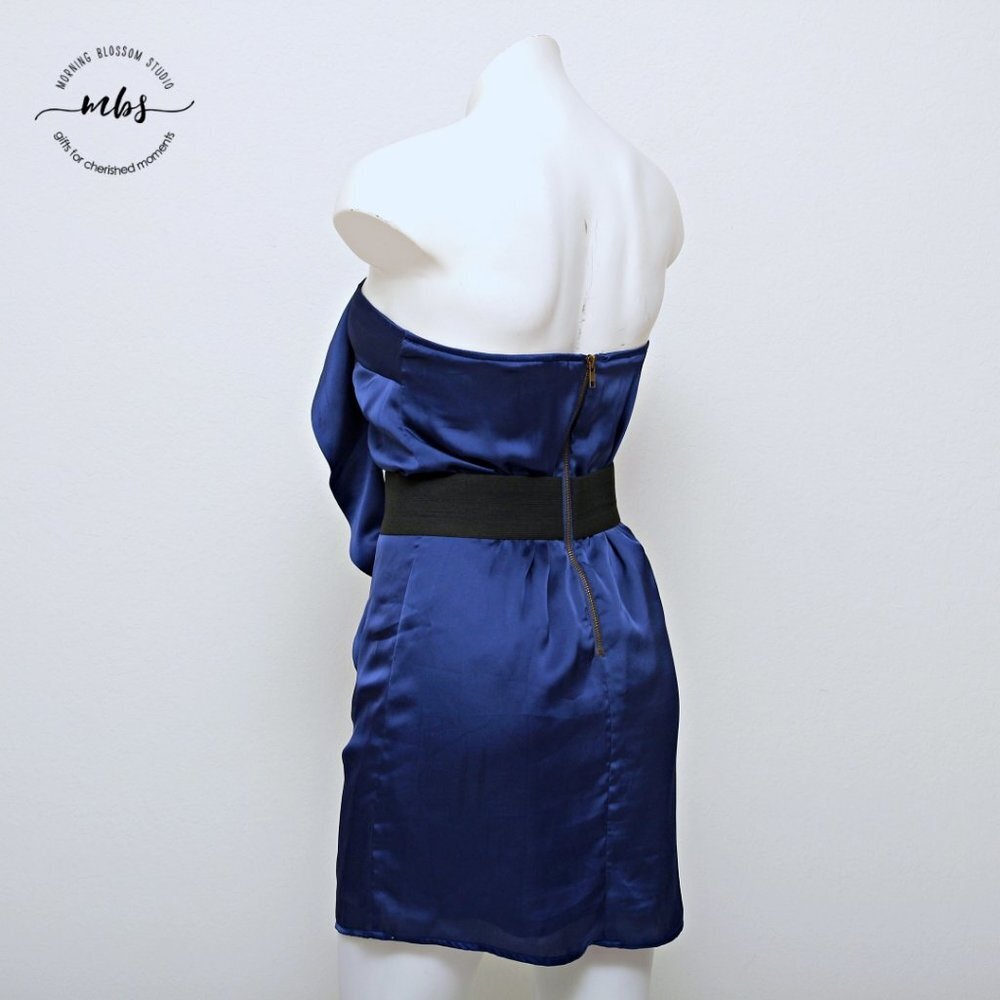 Kaitlyn Ruffle Belt Strapless Mini Dress - Picture 6 of 10